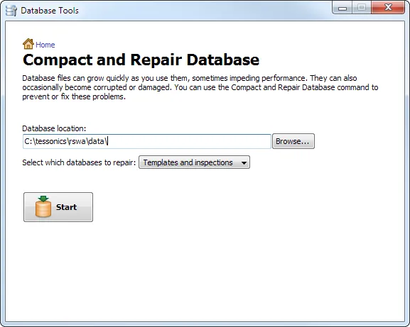 Compacting and repairing databases