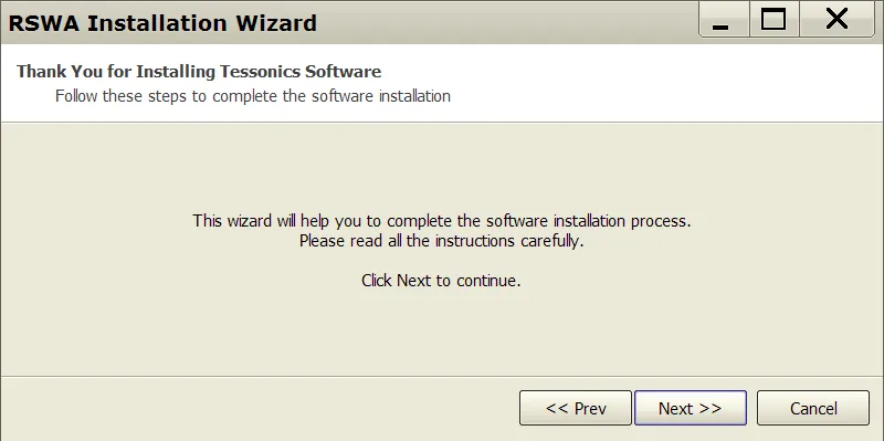 Running installation wizard