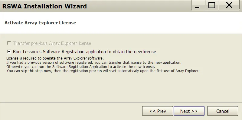 Activating Array Explorer License