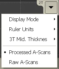 Figure 13. A-scan menu