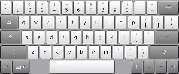 Regular keyboard layout