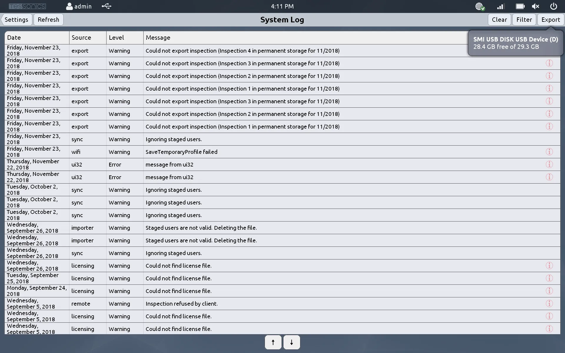 System Log