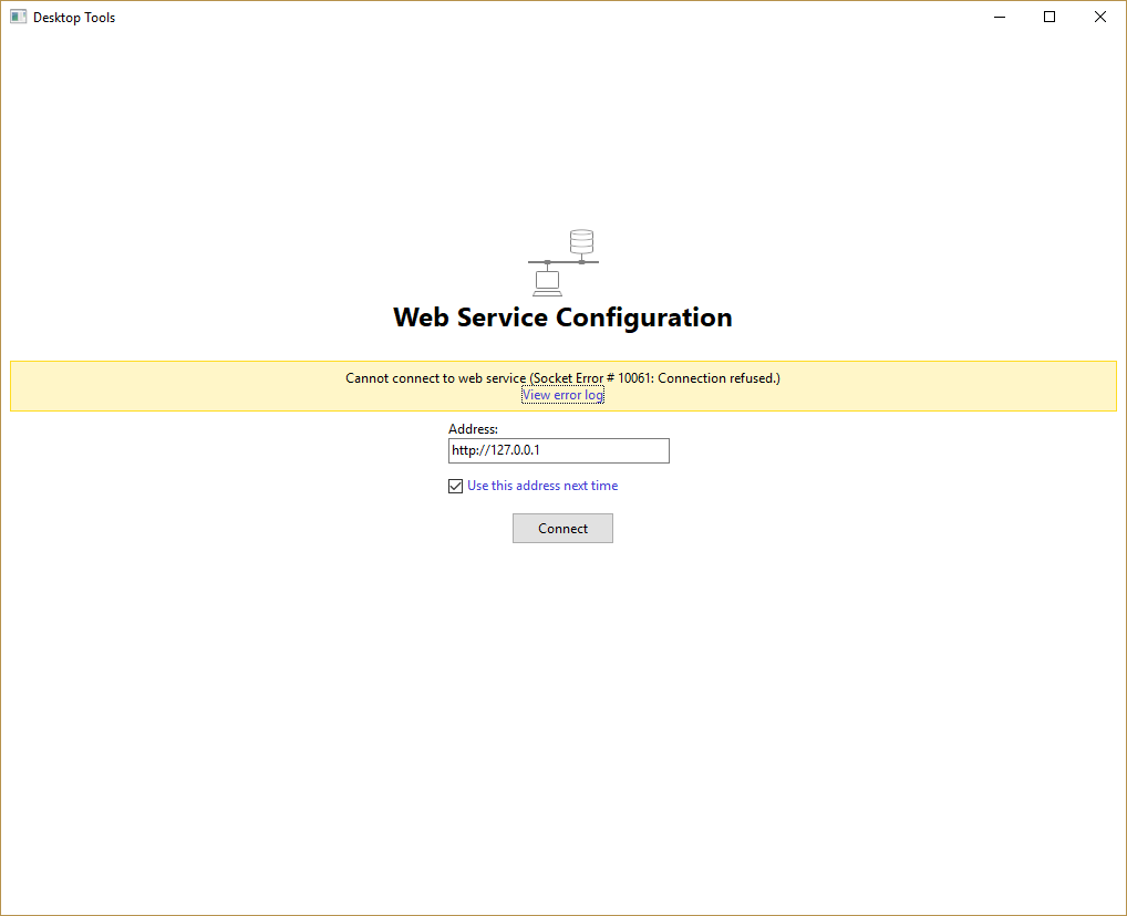 Configuring the Web Service Location